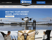 Tablet Screenshot of airwaycharterservices.com